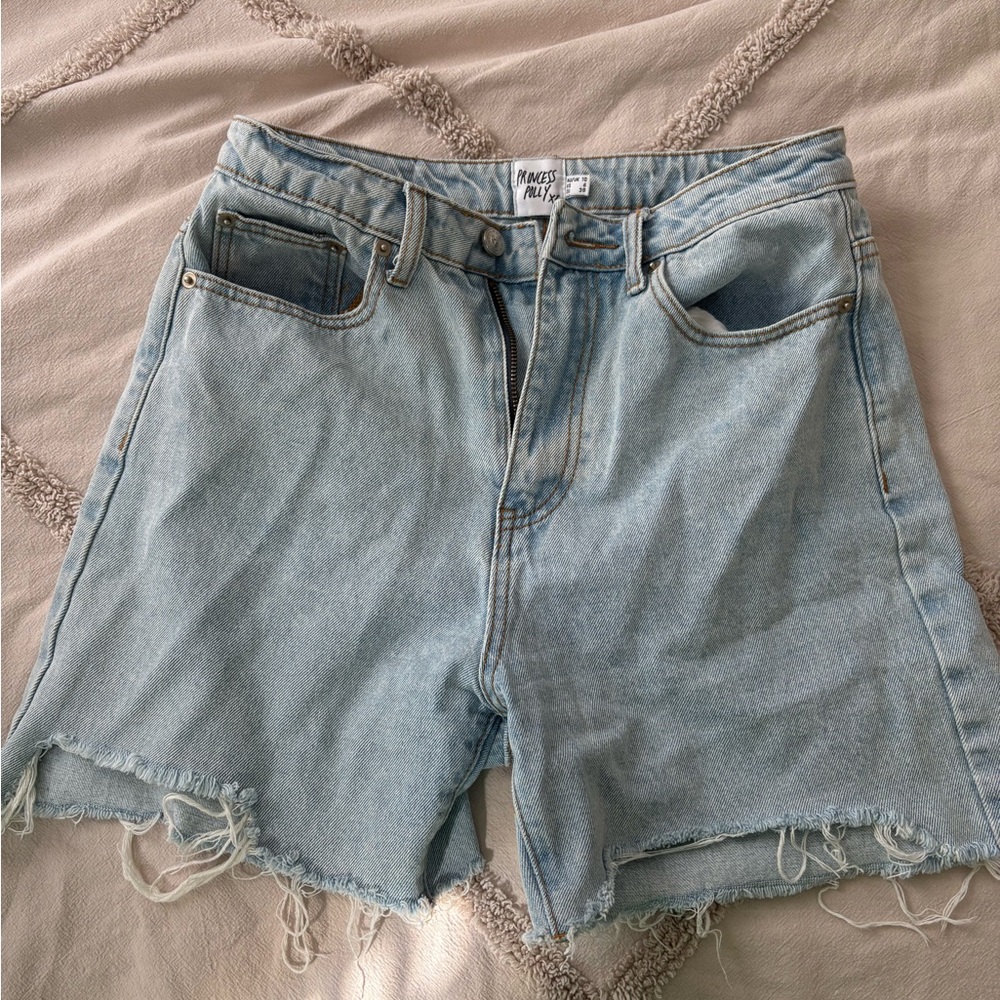 Princess Polly Light Wash Denim Jean Shorts